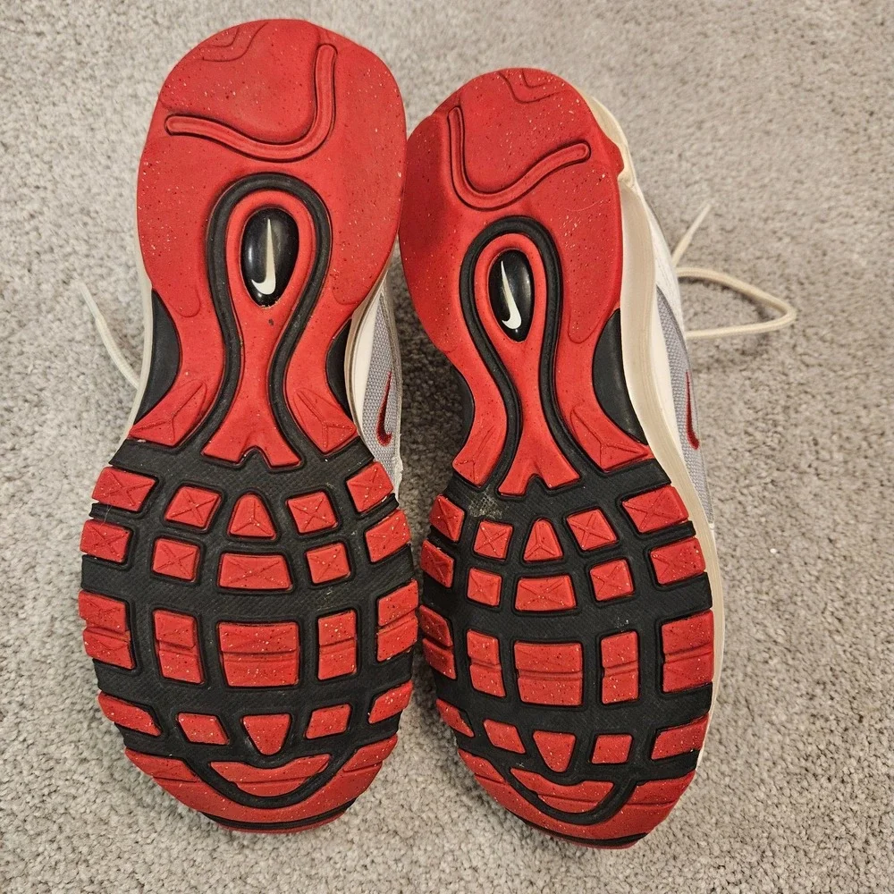 Nike Air Max 97 White Red Silver‎ 921522-111 Size 5.5Y Shoes
